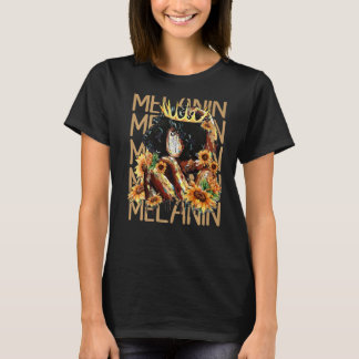 Camiseta Melanin afro Cabello Natural Reina Cute Mamáes Chi
