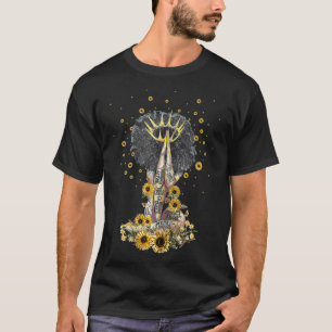 Camiseta Melanin Afro Orando El Pelo Natural Africano A