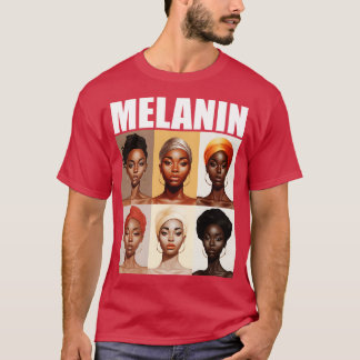 Camiseta Melanin Afrocéntrico Orgullo Negro Mujeres Afro