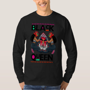 Camiseta Melanin Bike Rider Black Queen Women Motorcycle Bi