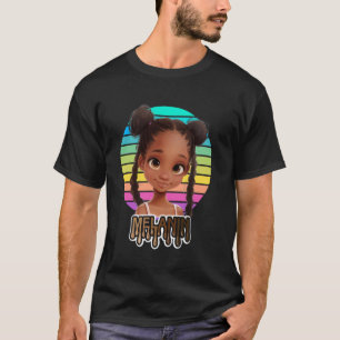 Camiseta Melanin Black Afro Chica Juventud de historia negr