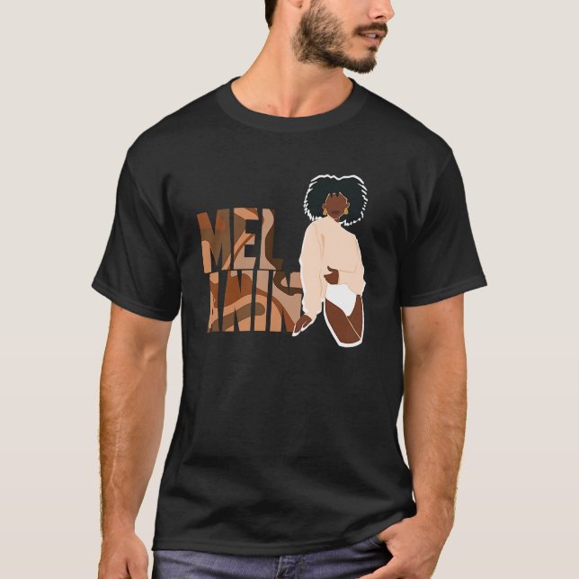 Camiseta Melanin Black Beauty Queen Royalty Orgullo (Anverso)
