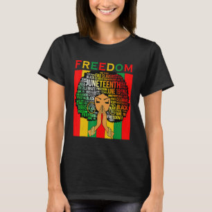 Camiseta Melanin Black Chica Magic Junetdecin Freedom