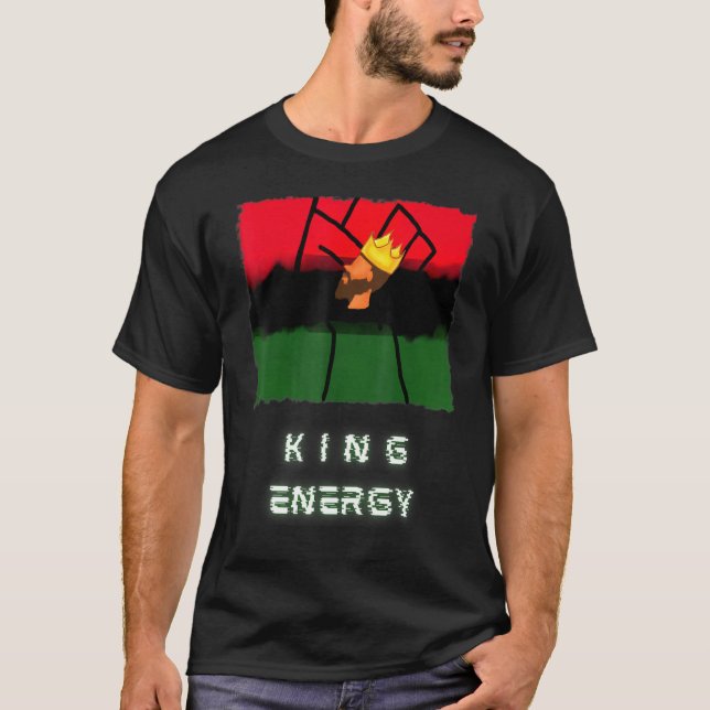 Camiseta Melanin Black King Energy (Anverso)