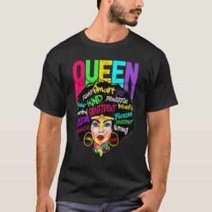 Camiseta Melanin Black, mujer negra fuerte y reina africana
