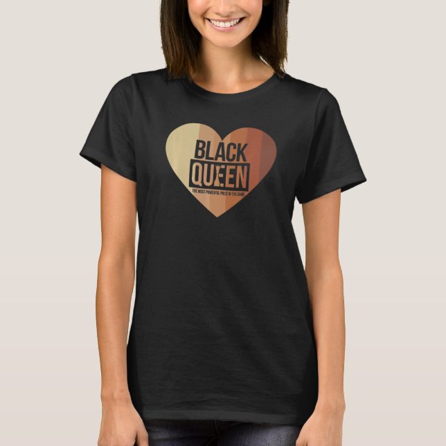 Camiseta Melanin Black Queen La Pieza Más Poderosa De La (Anverso)
