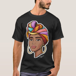 Camiseta Melanin Black Woman In Turban by Nosiac