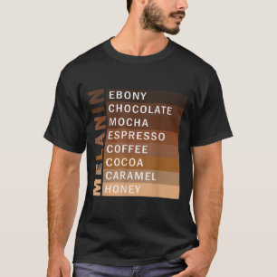 Camiseta Melanin Black Women Poppin Brown Skine Black Chica