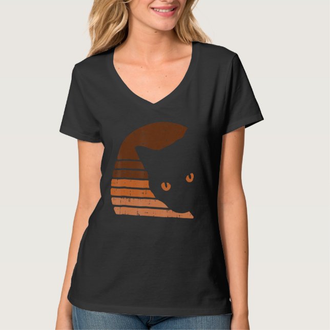 Camiseta Melanin Cat Black History Month Retro BLM African  (Anverso)