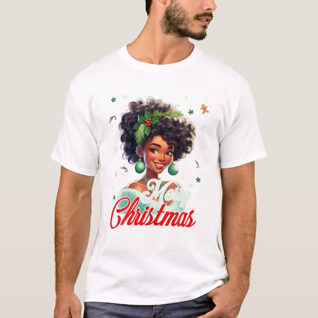 Camiseta Melanin, Chica africana (Anverso)