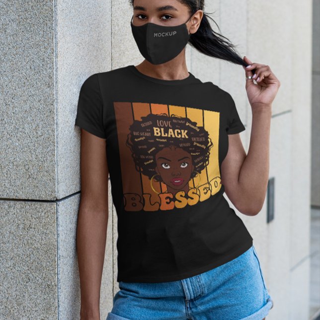 Camiseta Melanin Chica afroamericano de junio (Subido por el creador)