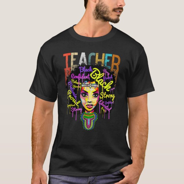 Camiseta Melanin Chica Black History Month Teacher Outfit A (Anverso)