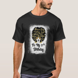 Camiseta Melanin Chica de leopardo de 27 años es mi cumplea