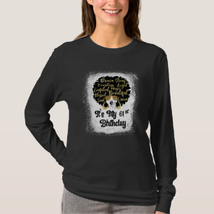 Camiseta Melanin Chica de leopardo de 61 años es mi cumplea