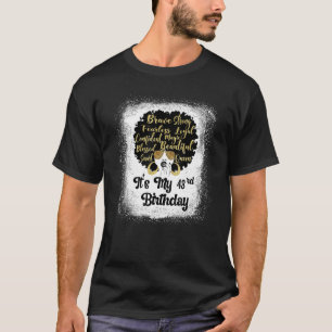 Camiseta Melanin Chica del leopardo de los 43 años es mi cu