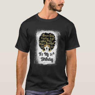 Camiseta Melanin Chica del leopardo de los 54 años es mi cu