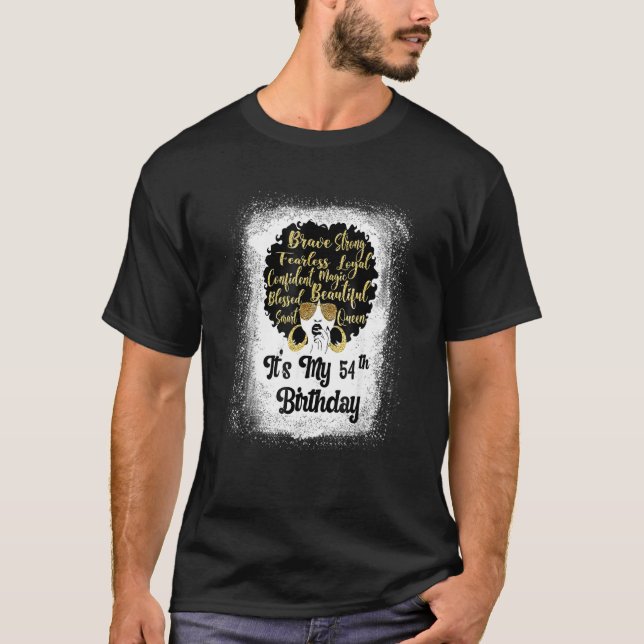 Camiseta Melanin Chica del leopardo de los 54 años es mi cu (Anverso)