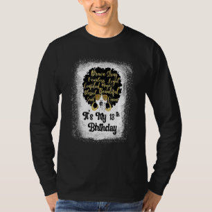 Camiseta Melanin Chica del leopardo de los trece años es mi