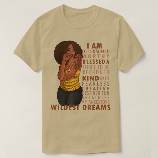 Camiseta Melanin Chica mujer negra Mes de historia negra (Diseño del anverso)