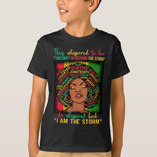 Camiseta Melanin Chica Mujeres negras Mes de historia negra (Anverso)