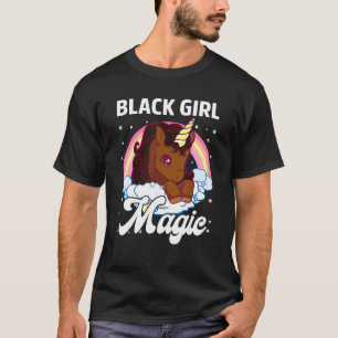 Camiseta Melanin, Chica negro, mágica, unicornio, orgullo a