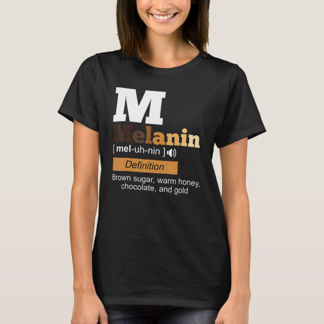 Camiseta Melanin Definition Black History Month BLM African (Anverso)