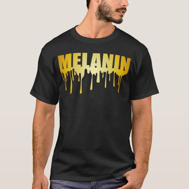 Camiseta Melanin Dripping Gold (Anverso)