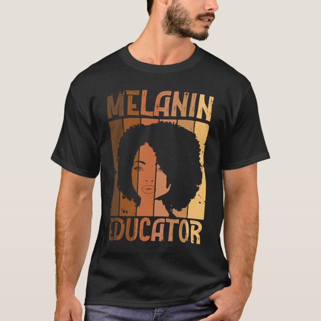 Camiseta Melanin Educator African American Teacher Black Ac (Anverso)