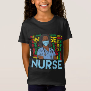 Camiseta Melanin, enfermera de historia negra, orgullo afro
