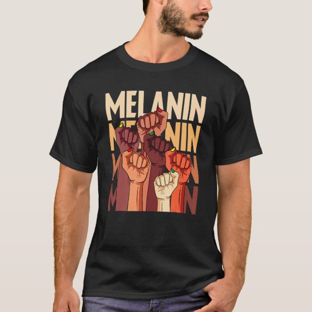 Camiseta Melanin Fist Hands African Pride Black History Mon (Anverso)