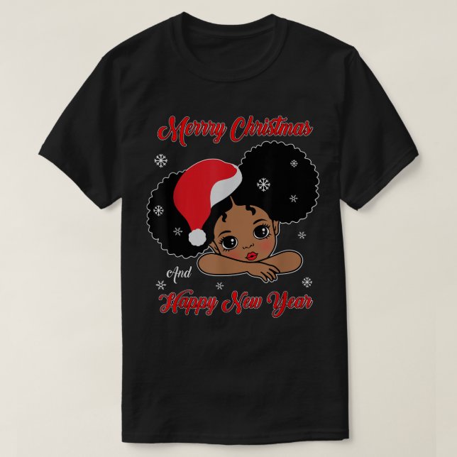 Camiseta Melanin Gir, Navidades de Santa América de África  (Diseño del anverso)