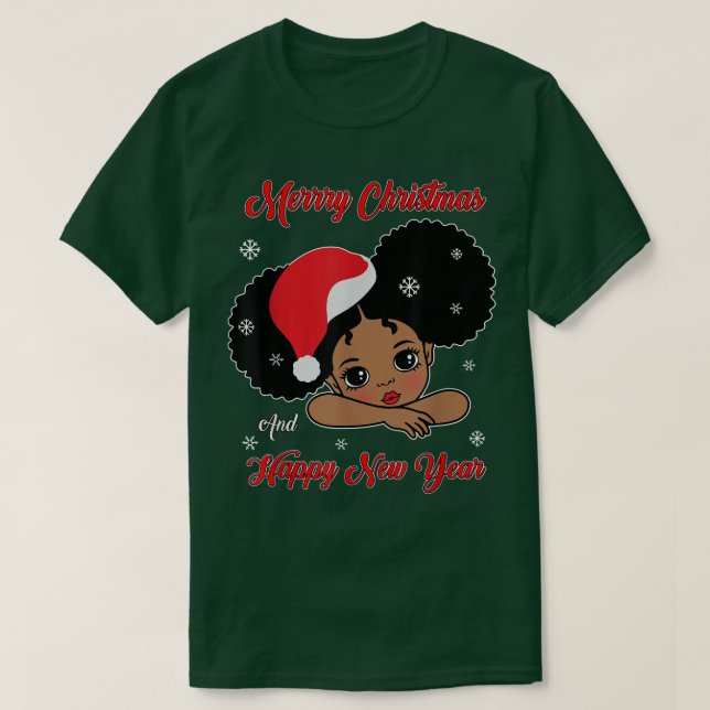 Camiseta Melanin Gir, Navidades de Santa América de África  (Diseño del anverso)