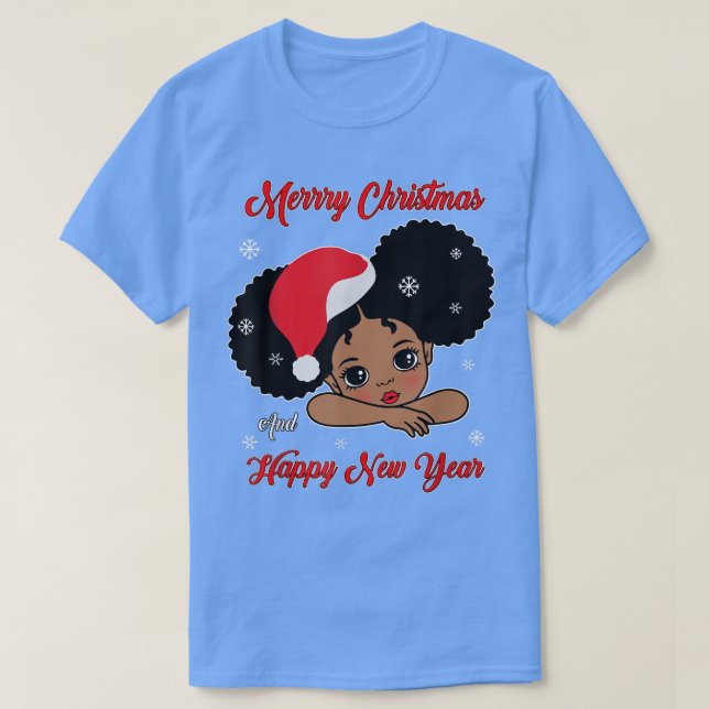 Camiseta Melanin Gir, Navidades de Santa América de África  (Diseño del anverso)