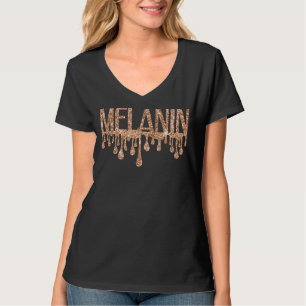 Camiseta Melanin goteando sobre la reina africana negra