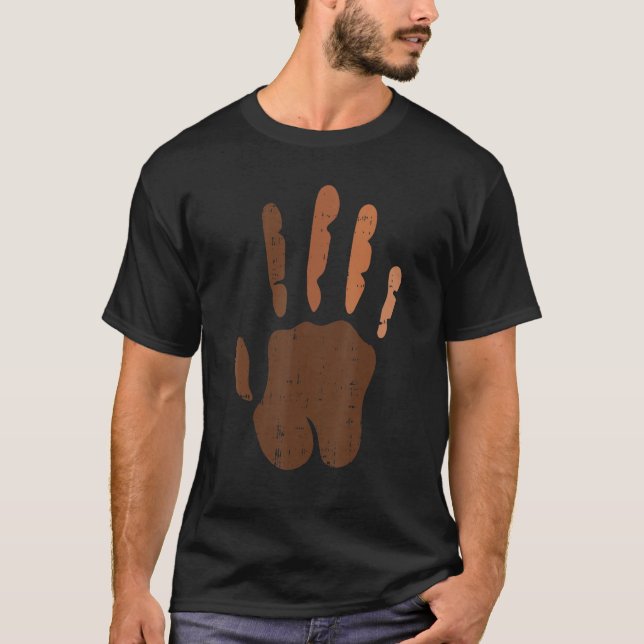 Camiseta Melanin Hand Print Black History Month BLM African (Anverso)