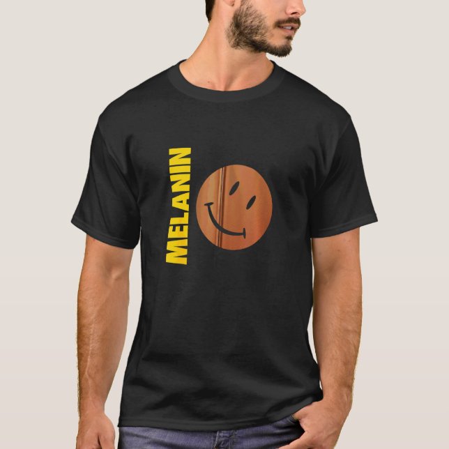 Camiseta Melanin Happy Brown Tone Magic Face Comic Book Bla (Anverso)