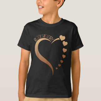 Camiseta Melanin Heart Black History Mono Orgulloso Black A