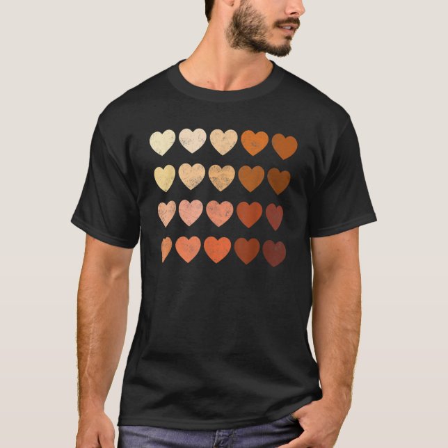 Camiseta Melanin Heart Black History Orgullo De Mujeres Hom (Anverso)