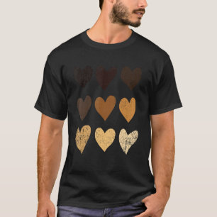 Camiseta Melanin Hearts Black History Mono Cute BLM Africa