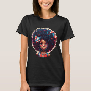 Camiseta Melanin, La Bandera Estadounidense, El Chica Negro