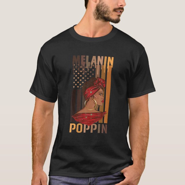 Camiseta Melanin, la historia africana de la reina negra (Anverso)