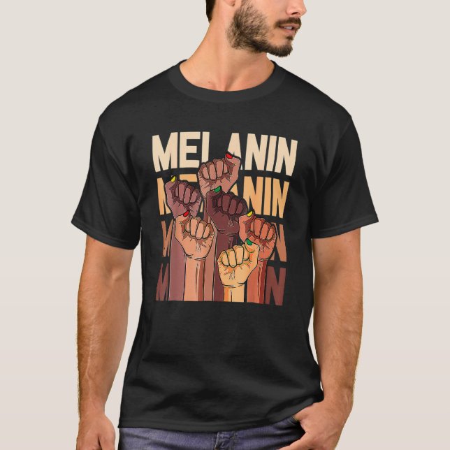 Camiseta Melanin Leaders Black History Month Power Fist Han (Anverso)