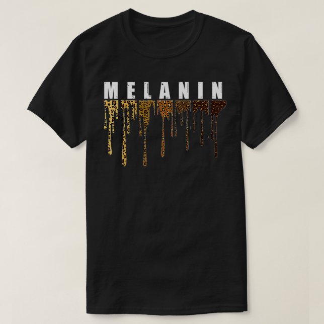 Camiseta Melanin Leopard Plaid Women Men Black History Mont (Diseño del anverso)