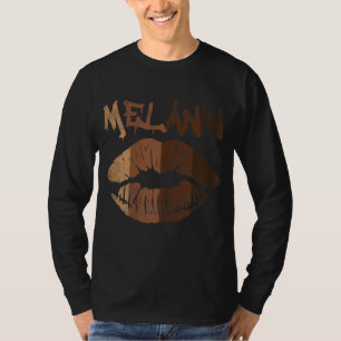 Camiseta Melanin Lip Kiss BLM BHM Historia negra Orgullo af