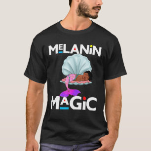 Camiseta Melanin Magic Mermaid Black History Chica Brown Sk