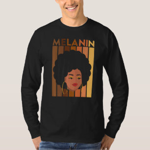 Camiseta Melanin matiza a mujer afroamericana Chica