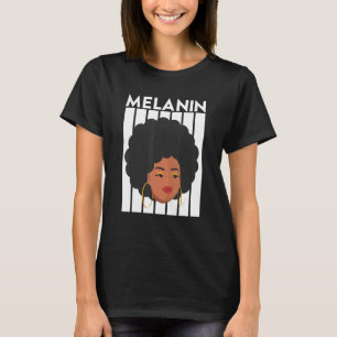 Camiseta Melanin matiza a mujer afroamericana Chica