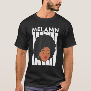 Camiseta Melanin matiza a mujer afroamericana Chica