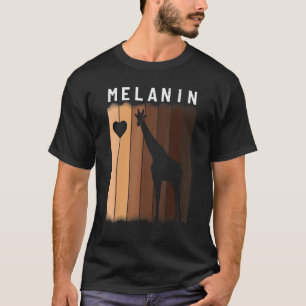 Camiseta Melanin matiza el orgullo negro hombres jirafa