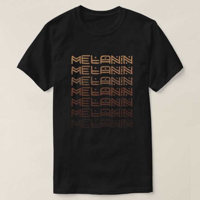 Camiseta Melanin matiza las letras de áfrica (Diseño del anverso)